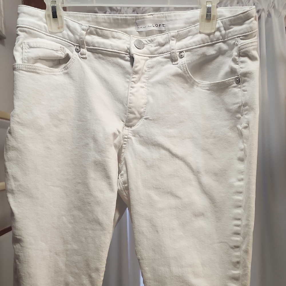 LOFT White Denim Jeans